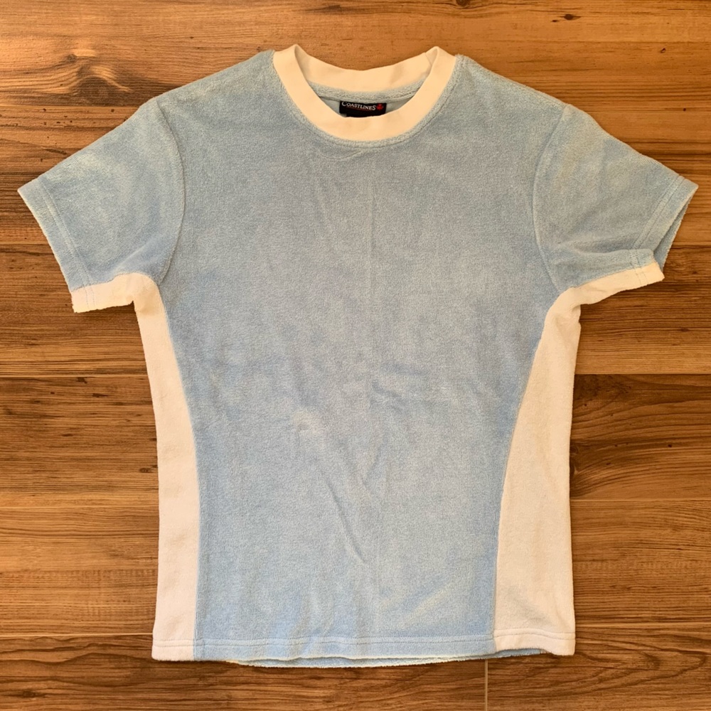 Y2K Terrycloth Baby Blue Tee
